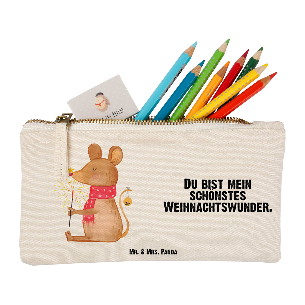 Schminktasche Weihnachtsmaus Schminktasche, Kosmetiktasche, Kosmetikbeutel, Stiftemäppchen, Etui, Federmappe, Makeup, XXL, Schminketui, Kosmetiketui, Schlamperetui, Winter, Weihnachten, Weihnachtsdeko, Nikolaus, Advent, Heiligabend, Wintermotiv, Frohe Weihnachten, Weihnachtsgruß, Weihnachtsmotiv, Maus, Mäuschen, Weihnachtswunder