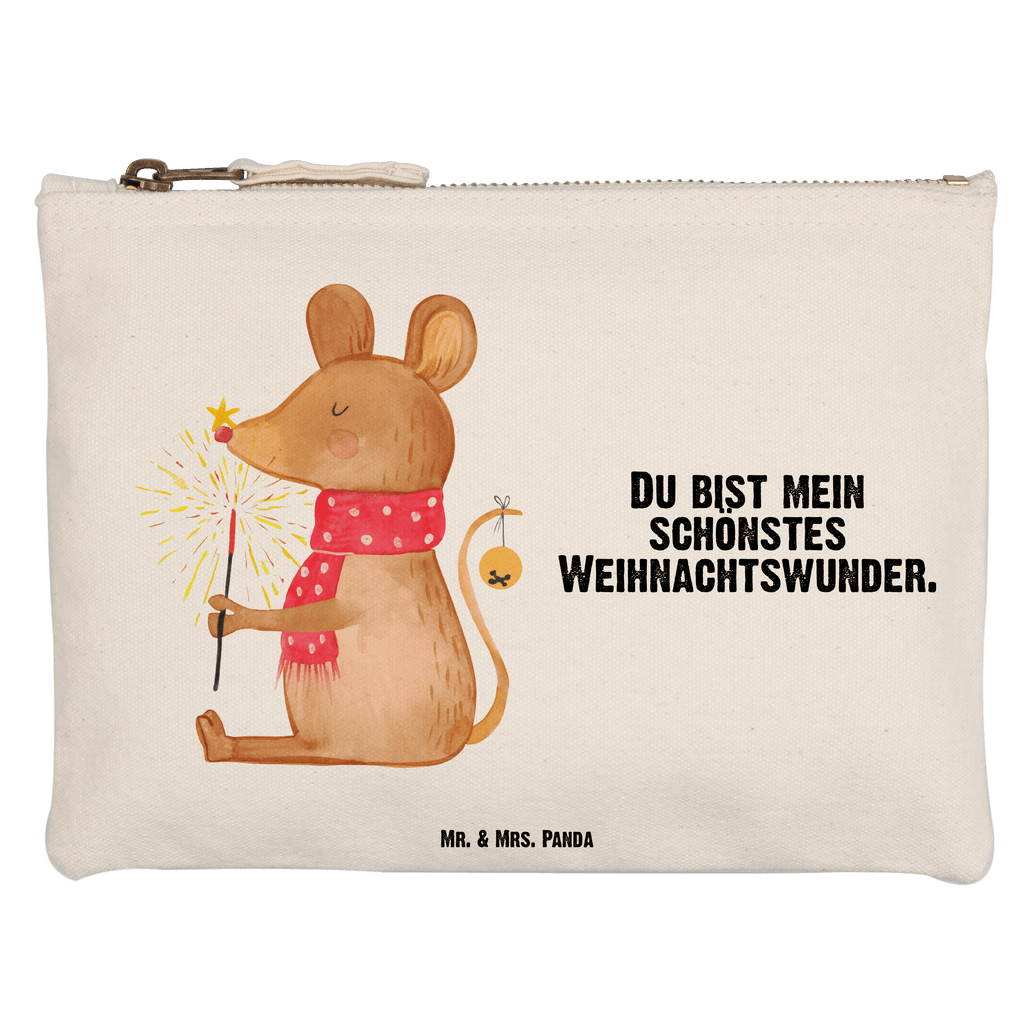 Schminktasche Weihnachtsmaus Schminktasche, Kosmetiktasche, Kosmetikbeutel, Stiftemäppchen, Etui, Federmappe, Makeup, XXL, Schminketui, Kosmetiketui, Schlamperetui, Winter, Weihnachten, Weihnachtsdeko, Nikolaus, Advent, Heiligabend, Wintermotiv, Frohe Weihnachten, Weihnachtsgruß, Weihnachtsmotiv, Maus, Mäuschen, Weihnachtswunder