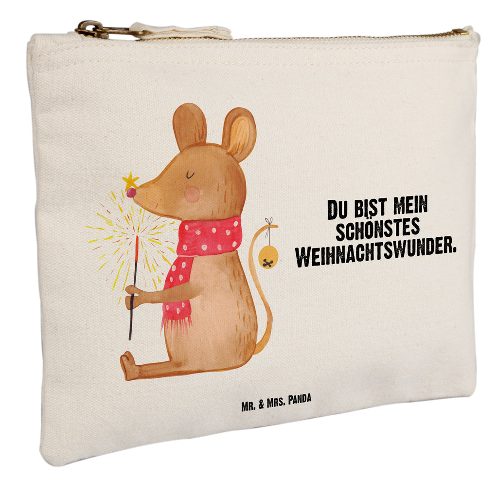 Schminktasche Weihnachtsmaus Schminktasche, Kosmetiktasche, Kosmetikbeutel, Stiftemäppchen, Etui, Federmappe, Makeup, XXL, Schminketui, Kosmetiketui, Schlamperetui, Winter, Weihnachten, Weihnachtsdeko, Nikolaus, Advent, Heiligabend, Wintermotiv, Frohe Weihnachten, Weihnachtsgruß, Weihnachtsmotiv, Maus, Mäuschen, Weihnachtswunder