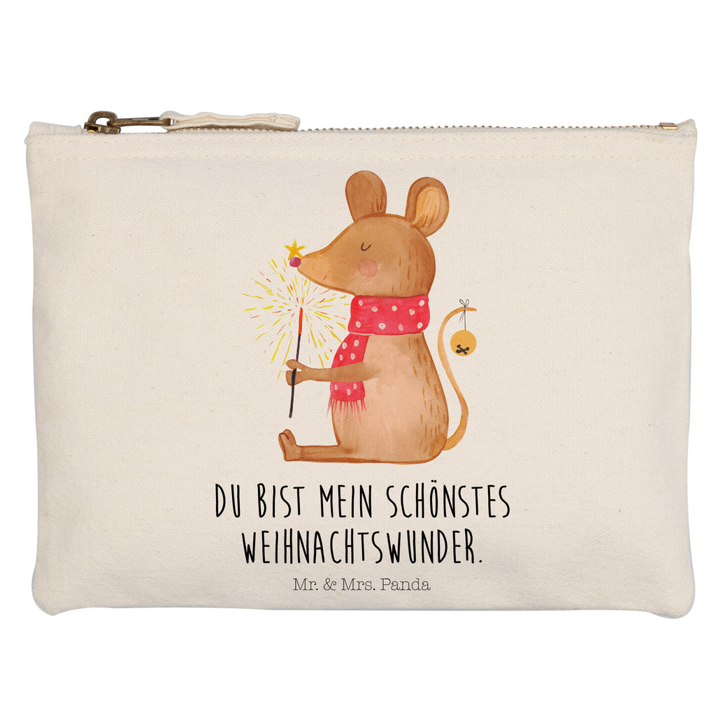 Schminktasche Weihnachtsmaus Schminktasche, Kosmetiktasche, Kosmetikbeutel, Stiftemäppchen, Etui, Federmappe, Makeup, XXL, Schminketui, Kosmetiketui, Schlamperetui, Winter, Weihnachten, Weihnachtsdeko, Nikolaus, Advent, Heiligabend, Wintermotiv, Frohe Weihnachten, Weihnachtsgruß, Weihnachtsmotiv, Maus, Mäuschen, Weihnachtswunder