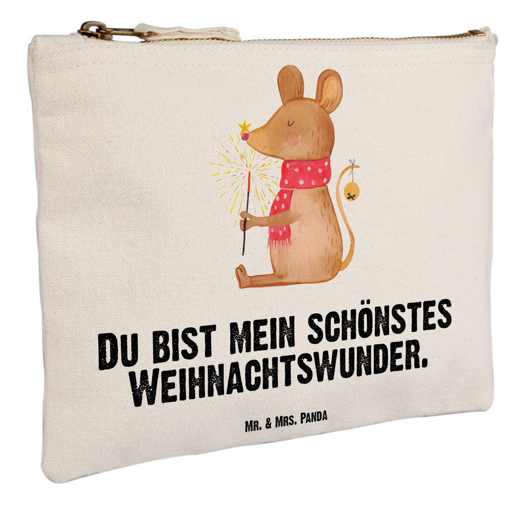 Schminktasche Weihnachtsmaus Schminktasche, Kosmetiktasche, Kosmetikbeutel, Stiftemäppchen, Etui, Federmappe, Makeup, XXL, Schminketui, Kosmetiketui, Schlamperetui, Winter, Weihnachten, Weihnachtsdeko, Nikolaus, Advent, Heiligabend, Wintermotiv, Frohe Weihnachten, Weihnachtsgruß, Weihnachtsmotiv, Maus, Mäuschen, Weihnachtswunder
