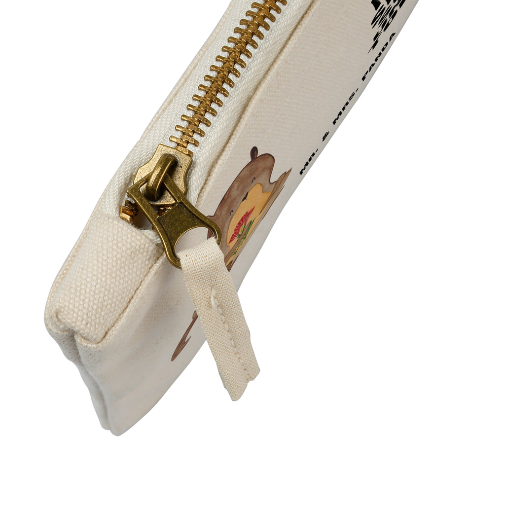 Schminktasche Otter Blumenstrauß Schminktasche, Kosmetiktasche, Kosmetikbeutel, Stiftemäppchen, Etui, Federmappe, Makeup, XXL, Schminketui, Kosmetiketui, Schlamperetui, Otter, Fischotter, Seeotter, Otter Seeotter See Otter