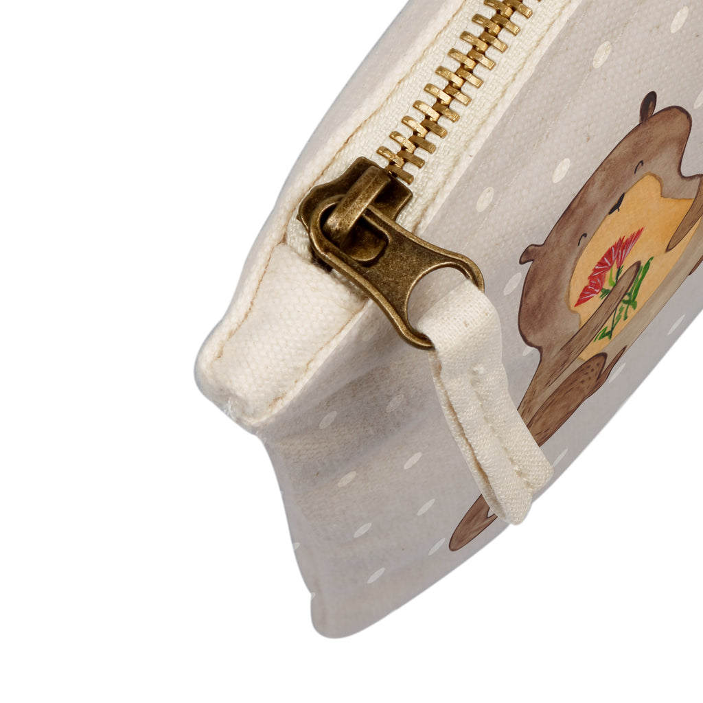 Schminktasche Otter Blumenstrauß Schminktasche, Kosmetiktasche, Kosmetikbeutel, Stiftemäppchen, Etui, Federmappe, Makeup, XXL, Schminketui, Kosmetiketui, Schlamperetui, Otter, Fischotter, Seeotter, Otter Seeotter See Otter