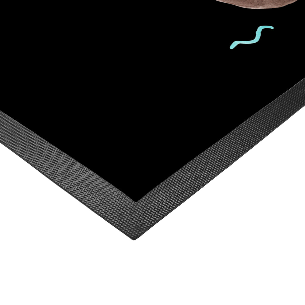 Fußmatte Otter mit Seerose Türvorleger, Schmutzmatte, Fußabtreter, Matte, Schmutzfänger, Fußabstreifer, Schmutzfangmatte, Türmatte, Motivfußmatte, Haustürmatte, Vorleger, Otter, Fischotter, Seeotter, Otter Seeotter See Otter