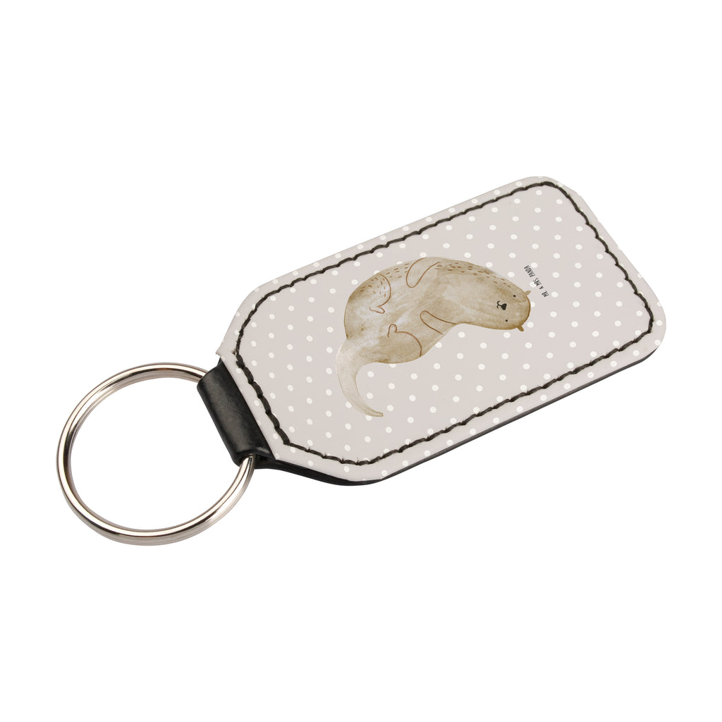 Rechteckig Schlüsselanhänger Otter kopfüber Schlüsselanhänger, Anhänger, Taschenanhänger, Glücksbringer, Schutzengel, Otter, Fischotter, Seeotter, Otter Seeotter See Otter