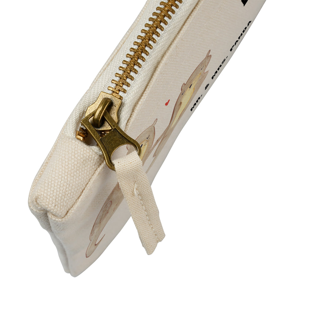 Schminktasche Otter händchenhaltend Schminktasche, Kosmetiktasche, Kosmetikbeutel, Stiftemäppchen, Etui, Federmappe, Makeup, XXL, Schminketui, Kosmetiketui, Schlamperetui, Otter, Fischotter, Seeotter, Otter Seeotter See Otter