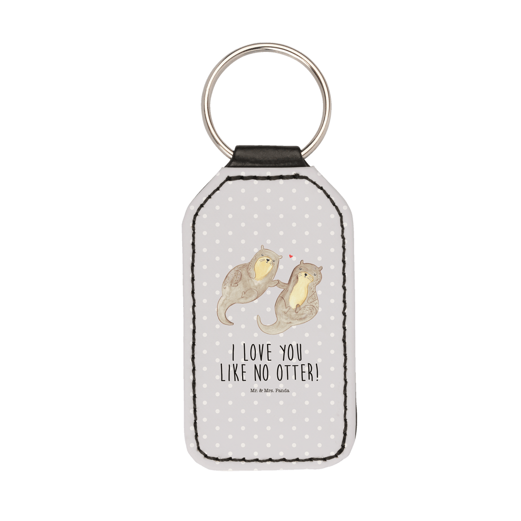 Rechteckig Schlüsselanhänger Otter händchenhaltend Schlüsselanhänger, Anhänger, Taschenanhänger, Glücksbringer, Schutzengel, Otter, Fischotter, Seeotter, Otter Seeotter See Otter