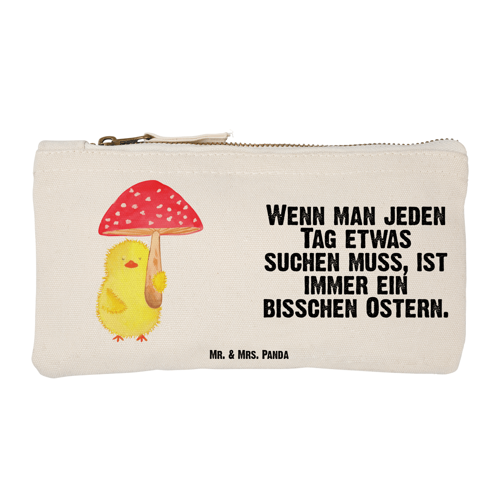 Schminktasche Küken Fliegenpilz Schminktasche, Kosmetiktasche, Kosmetikbeutel, Stiftemäppchen, Etui, Federmappe, Makeup, XXL, Schminketui, Kosmetiketui, Schlamperetui, Ostern, Osterhase, Ostergeschenke, Osternest, Osterdeko, Geschenk zu Ostern, Küken, Fliegenpilz, Glückspilz, Frohe Ostern, Ostergrüße