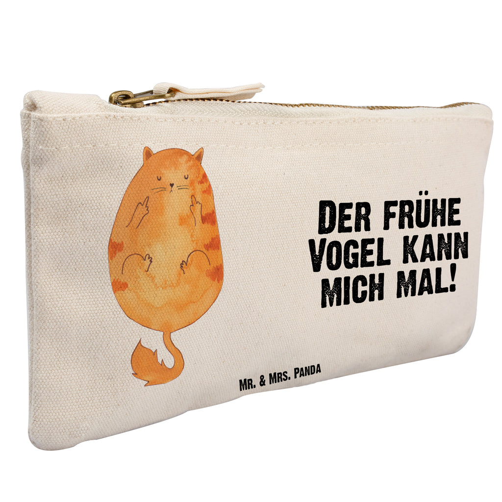 Schminktasche Katze Frühaufsteher Schminktasche, Kosmetiktasche, Kosmetikbeutel, Stiftemäppchen, Etui, Federmappe, Makeup, XXL, Schminketui, Kosmetiketui, Schlamperetui, Katze, Katzenmotiv, Katzenfan, Katzendeko, Katzenfreund, Katzenliebhaber, Katzenprodukte, Katzenartikel, Katzenaccessoires, Katzensouvenirs, Katzenliebhaberprodukte, Katzenmotive, Der frühe Vogel kann mich mal, Morgenmuffel, Frühaufsteher, Kaffee, Katzen, Kater, Mietze