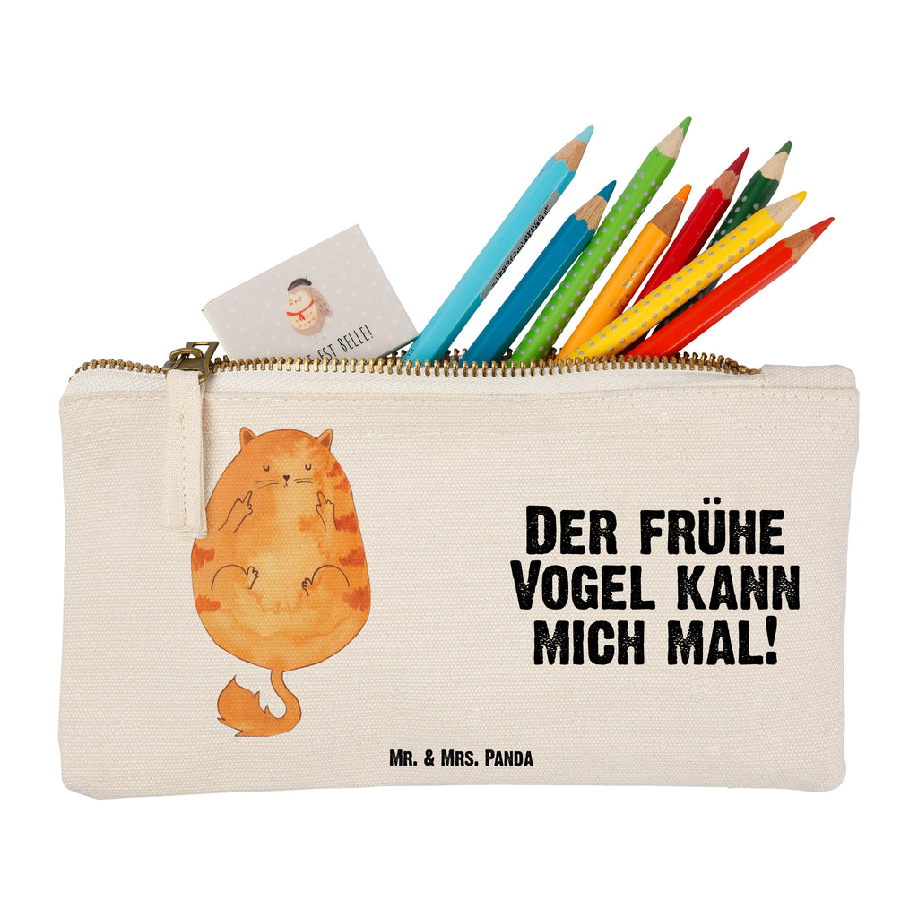 Schminktasche Katze Frühaufsteher Schminktasche, Kosmetiktasche, Kosmetikbeutel, Stiftemäppchen, Etui, Federmappe, Makeup, XXL, Schminketui, Kosmetiketui, Schlamperetui, Katze, Katzenmotiv, Katzenfan, Katzendeko, Katzenfreund, Katzenliebhaber, Katzenprodukte, Katzenartikel, Katzenaccessoires, Katzensouvenirs, Katzenliebhaberprodukte, Katzenmotive, Der frühe Vogel kann mich mal, Morgenmuffel, Frühaufsteher, Kaffee, Katzen, Kater, Mietze