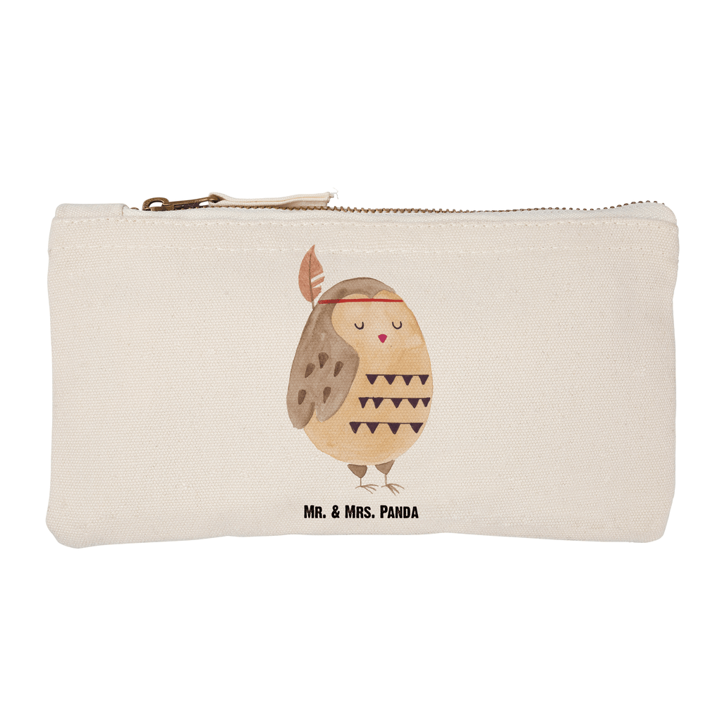 Schminktasche Eule Federschmuck Schminktasche, Kosmetiktasche, Kosmetikbeutel, Stiftemäppchen, Etui, Federmappe, Makeup, XXL, Schminketui, Kosmetiketui, Schlamperetui, Eule, Eule Deko, Owl, Das Leben ist ein Abenteuer, Reisespruch, Federschmuck, Dekoration