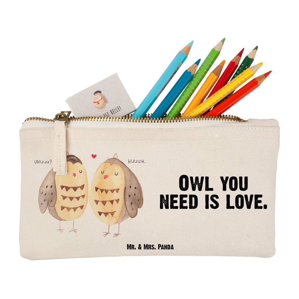Schminktasche Eule Liebe Schminktasche, Kosmetiktasche, Kosmetikbeutel, Stiftemäppchen, Etui, Federmappe, Makeup, XXL, Schminketui, Kosmetiketui, Schlamperetui, Eule, Eule Deko, Liebe, Hochzeit Spruch, Owl, All you need is love, Liebe Spruch, Freundin Geschenk, Freund, Wortspiel lustig