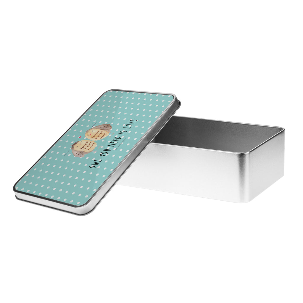 Metalldose rechteckig Eule Liebe Blechdose, Metalldose, Blechbox, Container, Keksdose, Vorratsdose, Vorratsbox, Döschen, Versperbox, Vesperdose, Aufbewahrungsdose, Aufbewahrungsbox, Aluminiumdose, Dose, Eule, Eule Deko, Liebe, Hochzeit Spruch, Owl, All you need is love, Liebe Spruch, Freundin Geschenk, Freund, Wortspiel lustig
