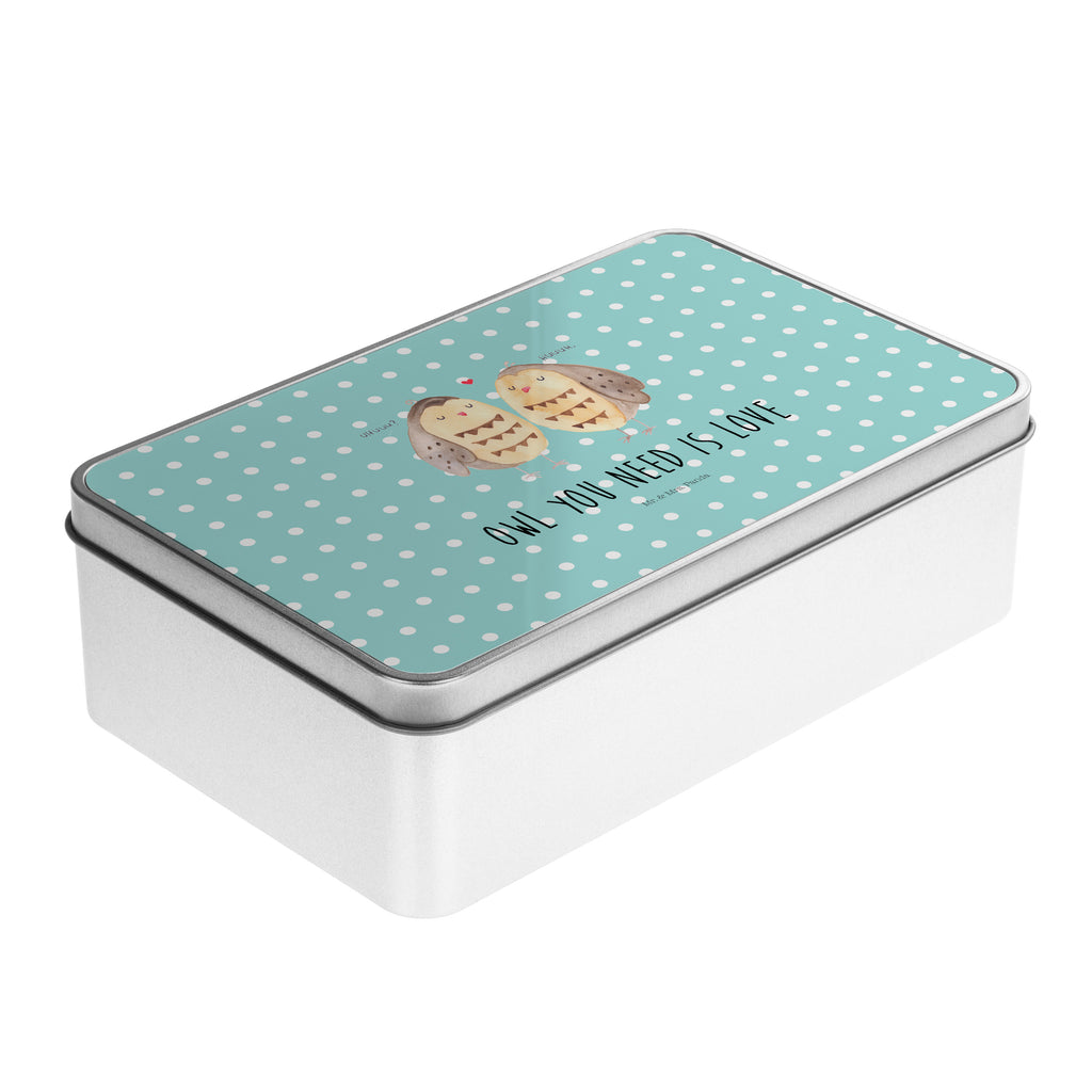 Metalldose rechteckig Eule Liebe Blechdose, Metalldose, Blechbox, Container, Keksdose, Vorratsdose, Vorratsbox, Döschen, Versperbox, Vesperdose, Aufbewahrungsdose, Aufbewahrungsbox, Aluminiumdose, Dose, Eule, Eule Deko, Liebe, Hochzeit Spruch, Owl, All you need is love, Liebe Spruch, Freundin Geschenk, Freund, Wortspiel lustig