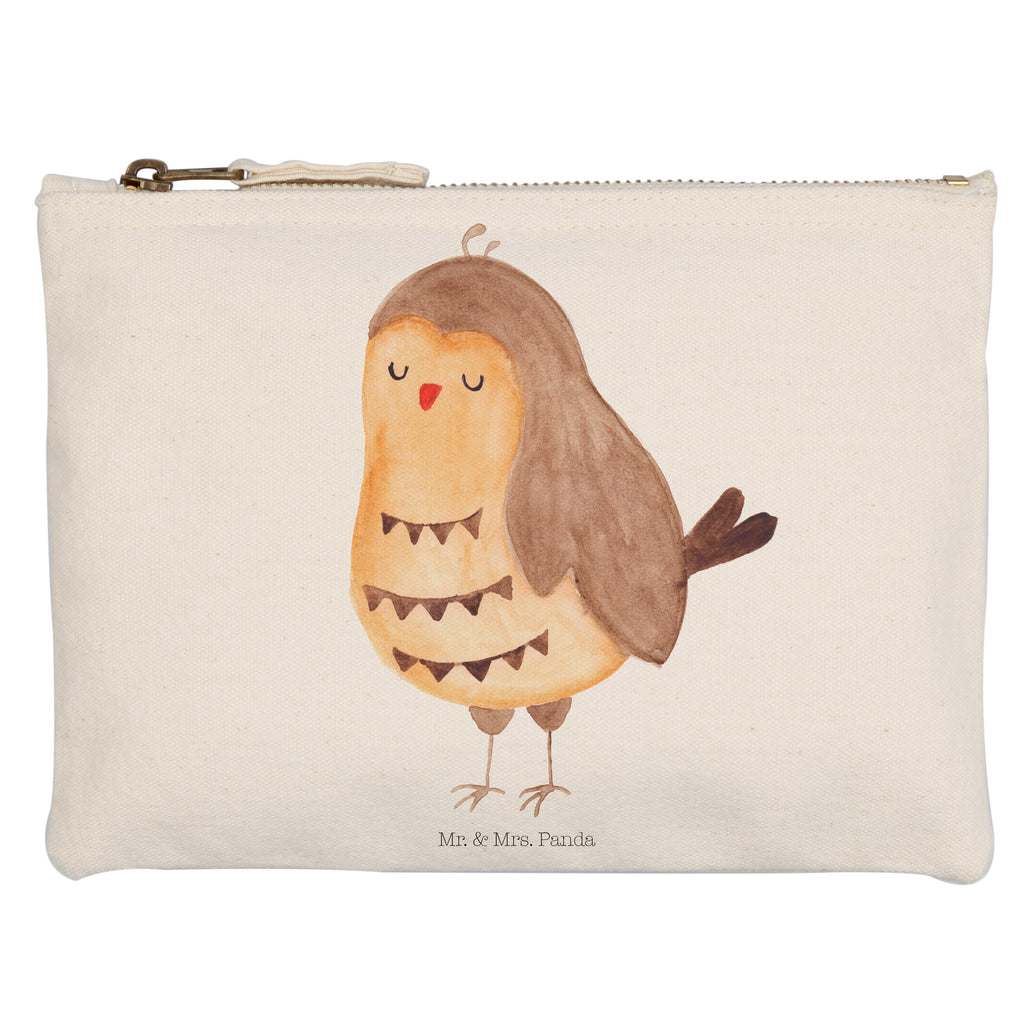 Schminktasche Eule Zufrieden Schminktasche, Kosmetiktasche, Kosmetikbeutel, Stiftemäppchen, Etui, Federmappe, Makeup, XXL, Schminketui, Kosmetiketui, Schlamperetui, Eule, Eule Spruch, Eule deko, Owl, Liebe Spruch, Romantisch, Wortspiel lustig, Spruch schön, Geschenk Hochzeitstag