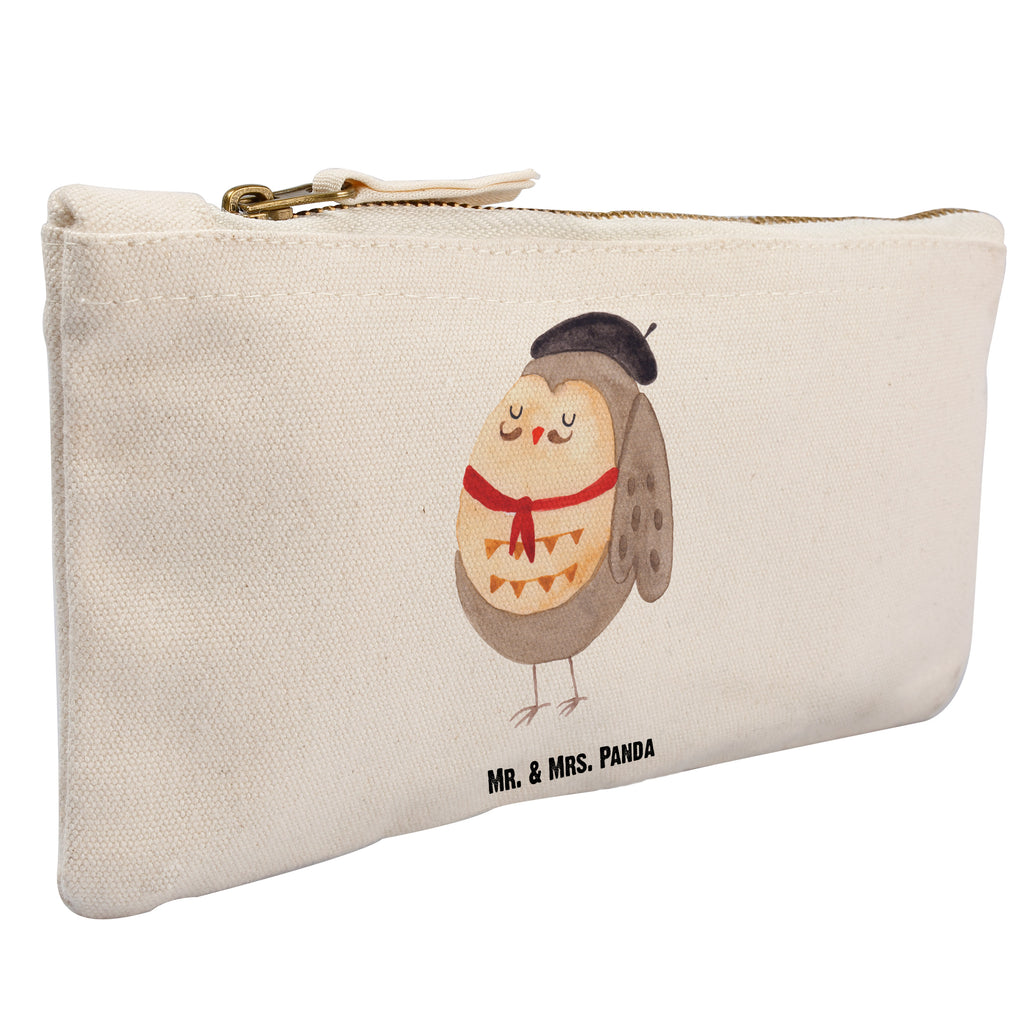Schminktasche Eule Französisch Schminktasche, Kosmetiktasche, Kosmetikbeutel, Stiftemäppchen, Etui, Federmappe, Makeup, XXL, Schminketui, Kosmetiketui, Schlamperetui, Eule, Eulen, Eule Deko, Owl, hibou, La vie est belle, das Leben ist schön, Spruch schön, Spruch Französisch, Frankreich