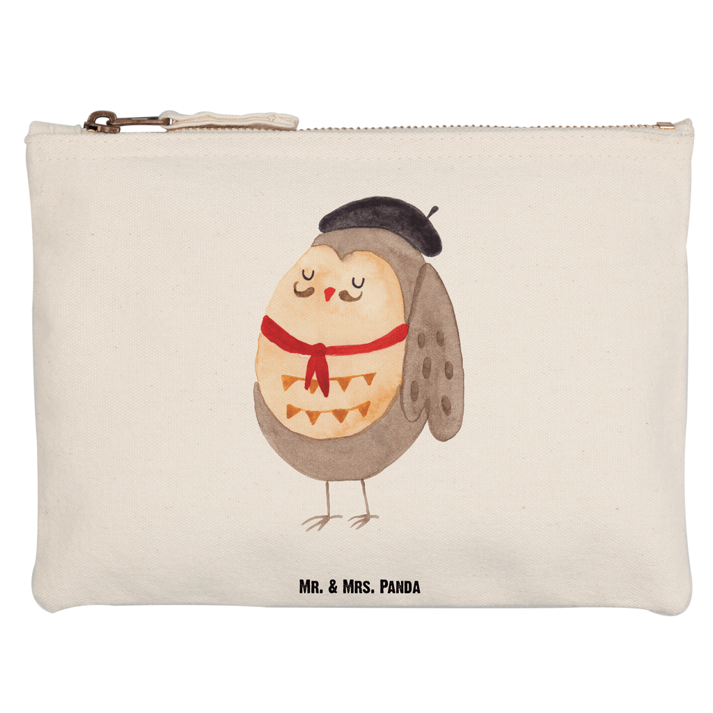 Schminktasche Eule Französisch Schminktasche, Kosmetiktasche, Kosmetikbeutel, Stiftemäppchen, Etui, Federmappe, Makeup, XXL, Schminketui, Kosmetiketui, Schlamperetui, Eule, Eulen, Eule Deko, Owl, hibou, La vie est belle, das Leben ist schön, Spruch schön, Spruch Französisch, Frankreich