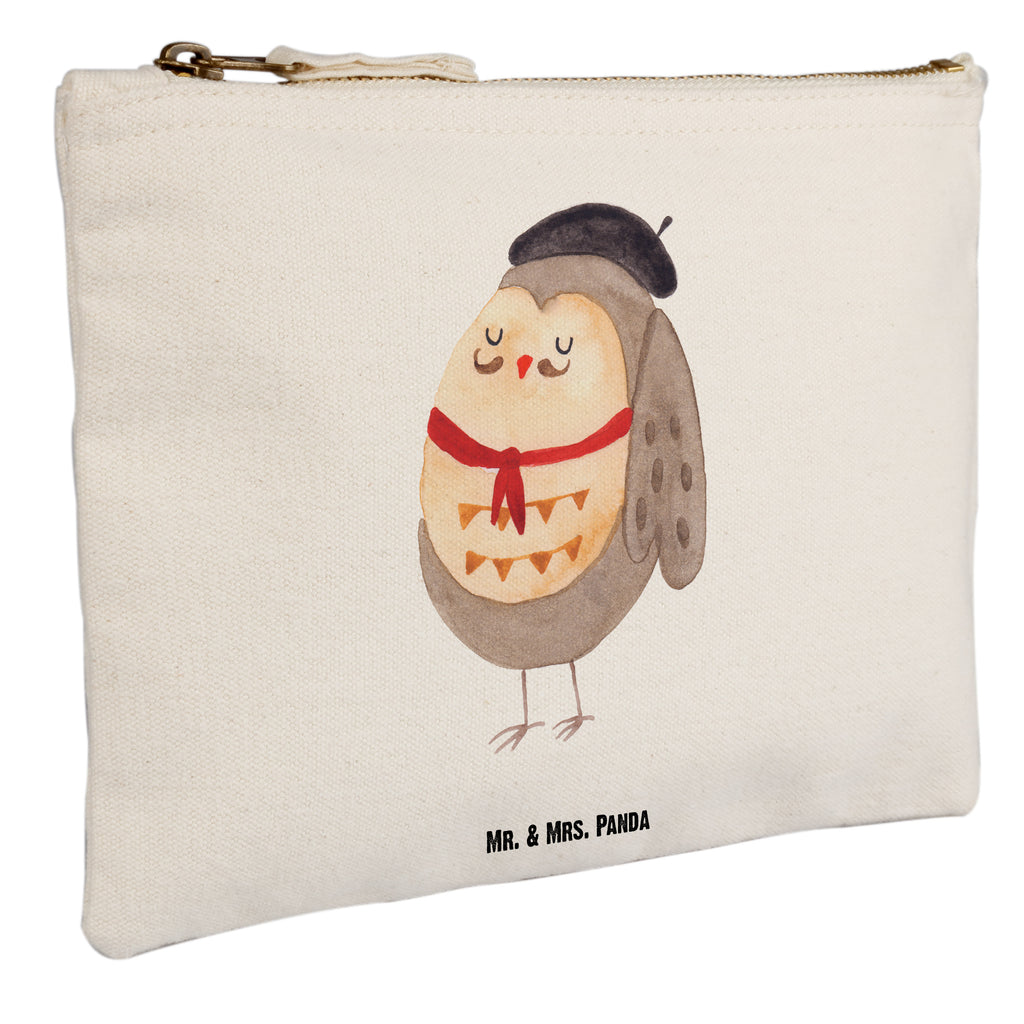 Schminktasche Eule Französisch Schminktasche, Kosmetiktasche, Kosmetikbeutel, Stiftemäppchen, Etui, Federmappe, Makeup, XXL, Schminketui, Kosmetiketui, Schlamperetui, Eule, Eulen, Eule Deko, Owl, hibou, La vie est belle, das Leben ist schön, Spruch schön, Spruch Französisch, Frankreich
