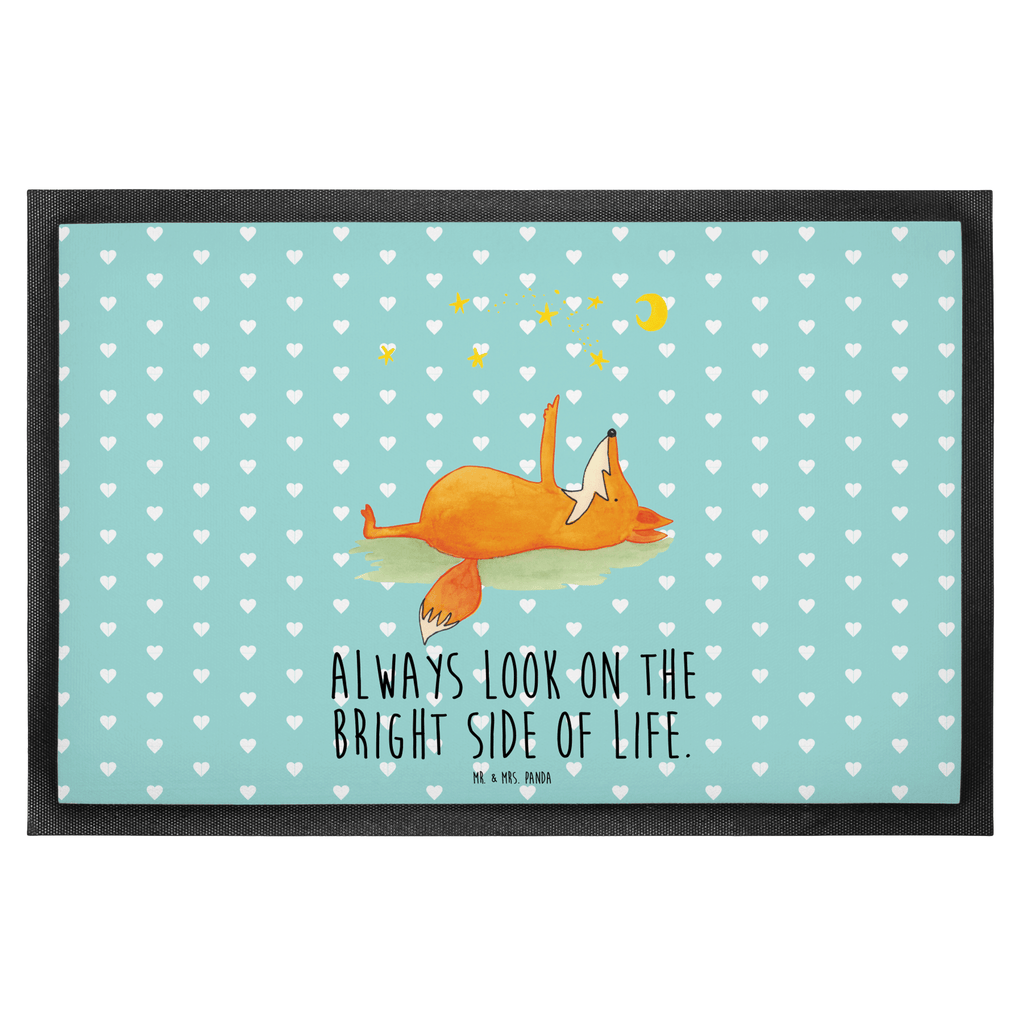 Fußmatte Fuchs Sterne Fuchs, Füchse, tröstende Worte, Spruch positiv, Spruch schön, Romantik, Always Look on the Bright Side of Life Türvorleger, Schmutzmatte, Fußabtreter, Matte, Schmutzfänger, Fußabstreifer, Schmutzfangmatte, Türmatte, Motivfußmatte,  Haustürmatte, Vorleger  Fuchs