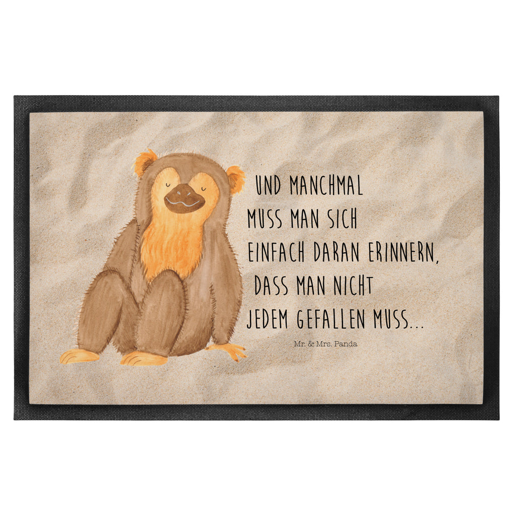 Fußmatte Affe Affe, Äffchen, Affen, Selbstliebe, Respekt, Motivation, Selbstachtung, Liebe, Selbstbewusstsein, Selfcare	 Türvorleger, Schmutzmatte, Fußabtreter, Matte, Schmutzfänger, Fußabstreifer, Schmutzfangmatte, Türmatte, Motivfußmatte,  Haustürmatte, Vorleger  Afrika, Wildtiere