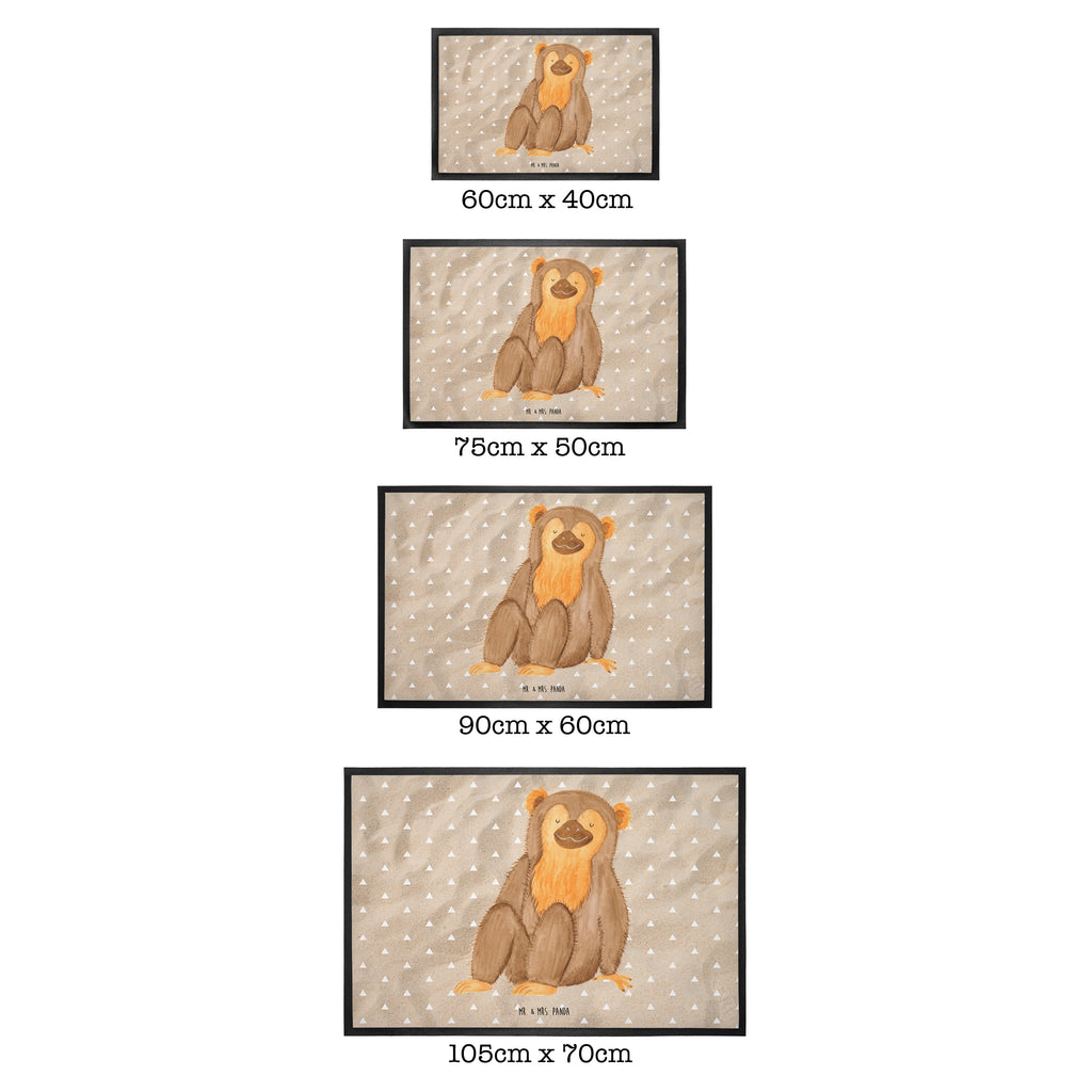 Fußmatte Affe Affe, Äffchen, Affen, Selbstliebe, Respekt, Motivation, Selbstachtung, Liebe, Selbstbewusstsein, Selfcare	 Türvorleger, Schmutzmatte, Fußabtreter, Matte, Schmutzfänger, Fußabstreifer, Schmutzfangmatte, Türmatte, Motivfußmatte,  Haustürmatte, Vorleger  Afrika, Wildtiere