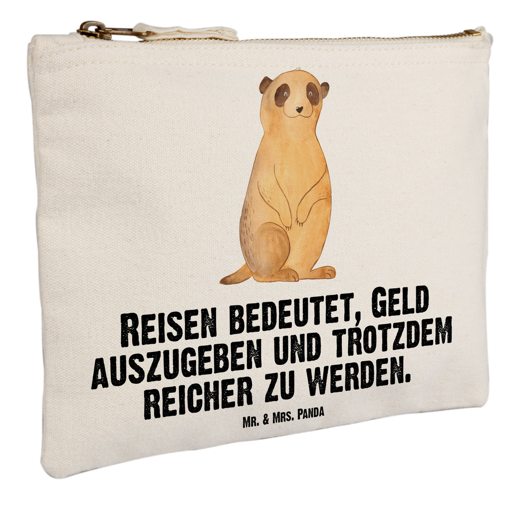 Schminktasche Erdmännchen Schminktasche, Kosmetiktasche, Kosmetikbeutel, Stiftemäppchen, Etui, Federmappe, Makeup, XXL, Schminketui, Kosmetiketui, Schlamperetui, Afrika, Wildtiere, Erdmännchen, Reisen, Spruch, Weltreise, Afrikareise, Roadtrip, Traveling