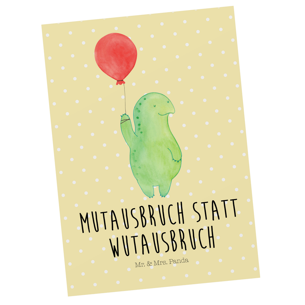 Postkarte Schildkröte Luftballon Geschenkkarte, Grußkarte, Karte, Einladung, Ansichtskarte, Geburtstagskarte, Einladungskarte, Dankeskarte, Schildkröte, Schildkröten, Mutausbruch, Motivation, Motivationsspruch