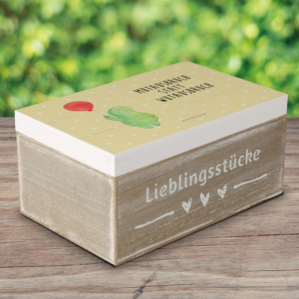 Holzkiste Schildkröte Luftballon Holzkiste, Kiste, Schatzkiste, Truhe, Schatulle, XXL, Erinnerungsbox, Erinnerungskiste, Dekokiste, Aufbewahrungsbox, Schildkröte, Schildkröten, Mutausbruch, Motivation, Motivationsspruch