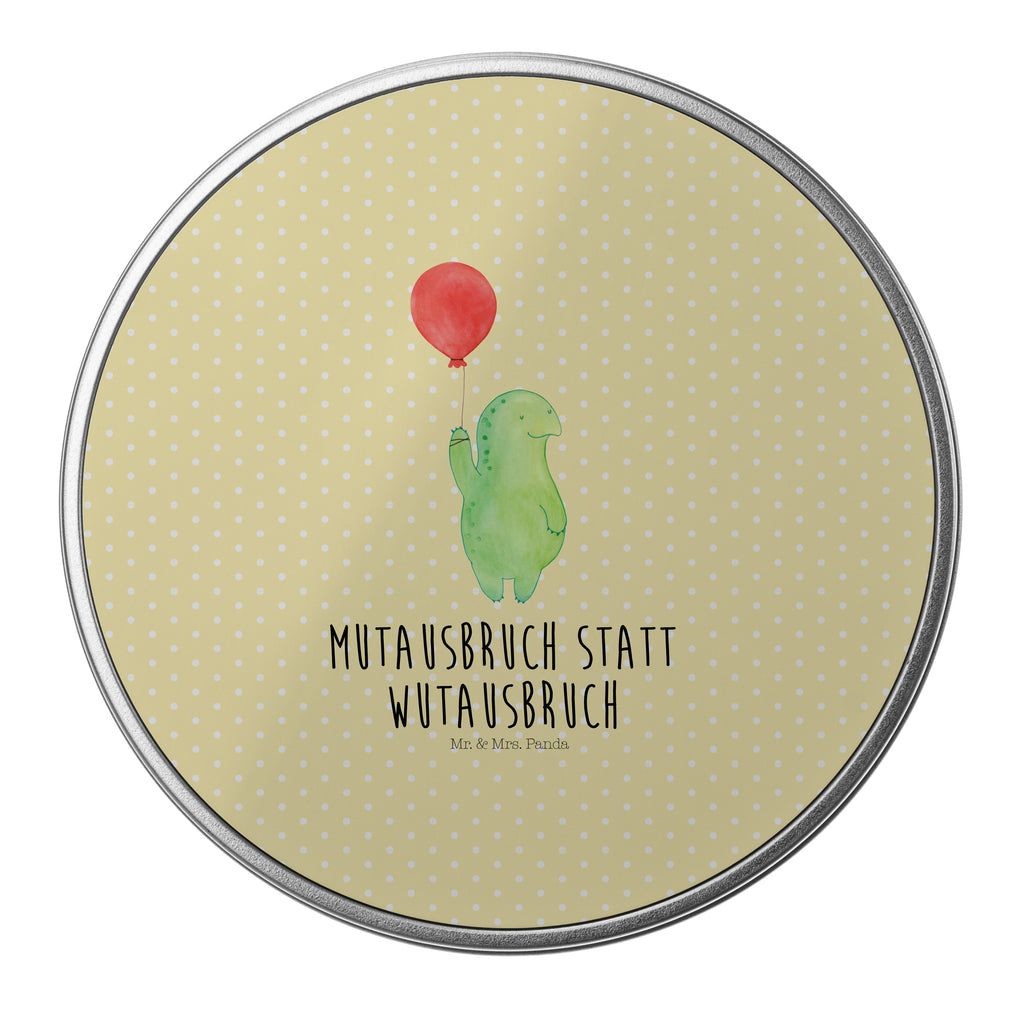 Blechdose rund Schildkröte Luftballon Metalldose, Keksdose, Dose, Vorratsdose, Geschenkbox, Schildkröte, Schildkröten, Mutausbruch, Motivation, Motivationsspruch