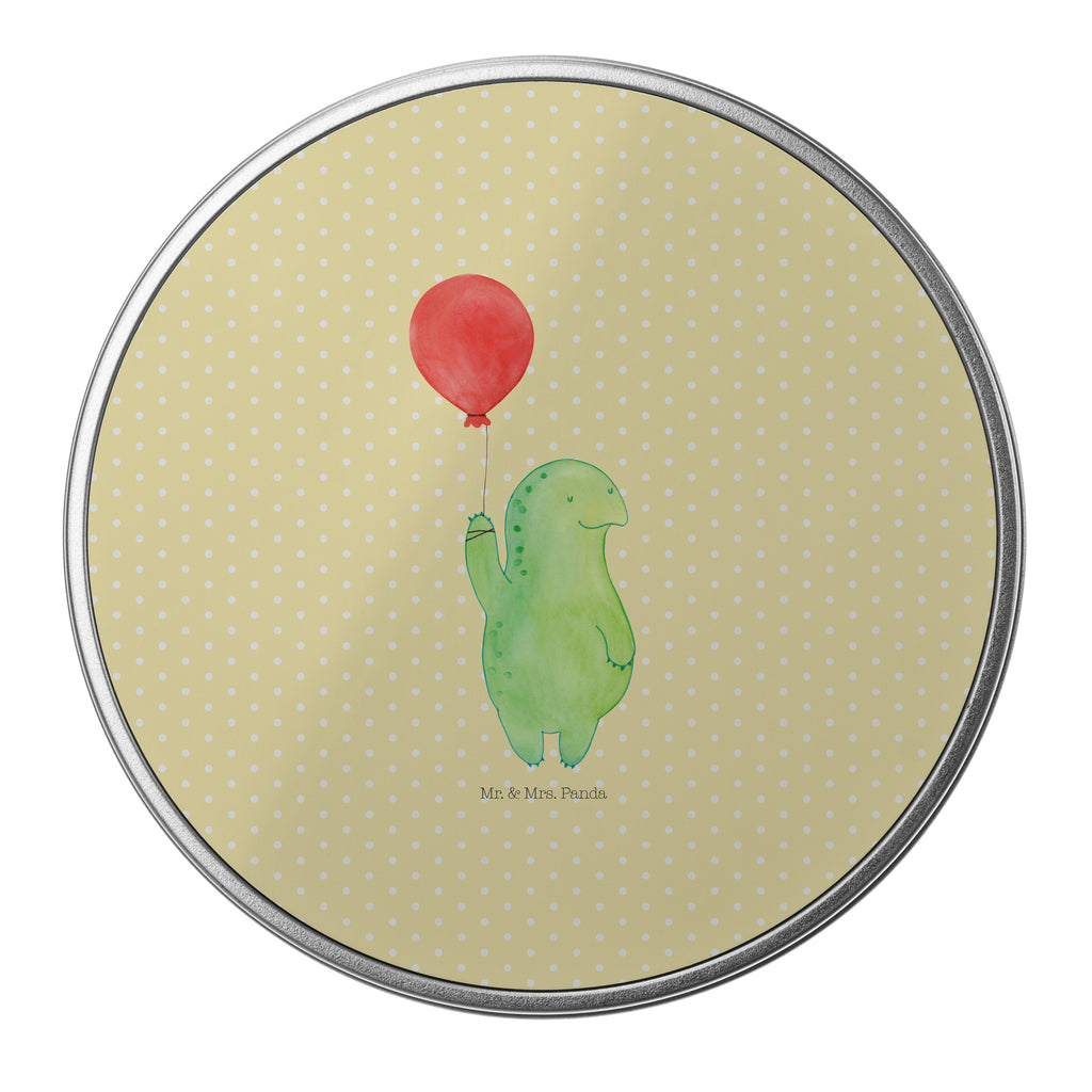 Blechdose rund Schildkröte Luftballon Metalldose, Keksdose, Dose, Vorratsdose, Geschenkbox, Schildkröte, Schildkröten, Mutausbruch, Motivation, Motivationsspruch