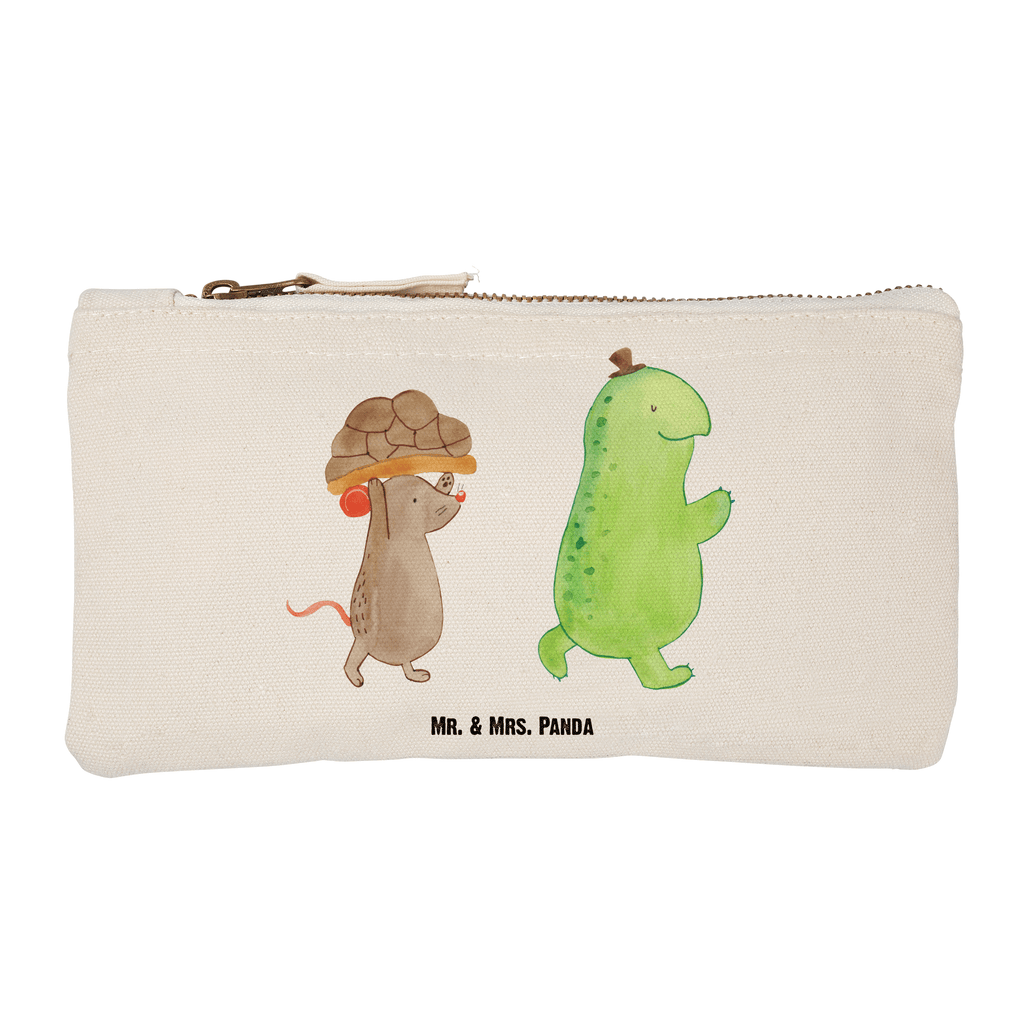 Schminktasche Schildkröte & Maus Schminktasche, Kosmetiktasche, Kosmetikbeutel, Stiftemäppchen, Etui, Federmappe, Makeup, XXL, Schminketui, Kosmetiketui, Schlamperetui, Schildkröte, Maus, Freunde, Freundinnen, beste Freunde, beste Freundinnen