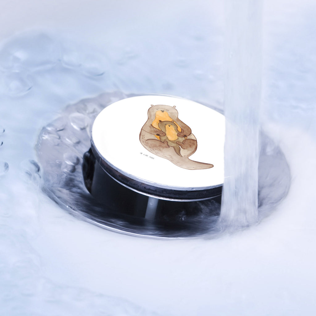 Waschbecken Stöpsel Otter mit Kind Abflussstöpsel, Stöpsel, Waschbecken, Ablaufgarnitur, Waschbecken Stopfen, Otter, Fischotter, Seeotter, Otter Seeotter See Otter