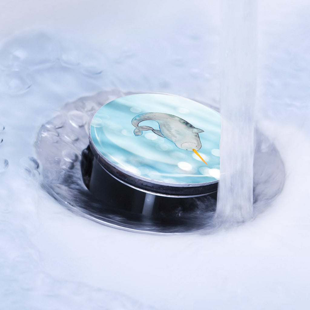 Waschbecken Stöpsel Narwal Abflussstöpsel, Stöpsel, Waschbecken, Ablaufgarnitur, Waschbecken Stopfen, Meerestiere, Meer, Urlaub, Narwal, Wal, Putzen, Hausfrau, Junggesellin, aufräumen, Kinderzimmer