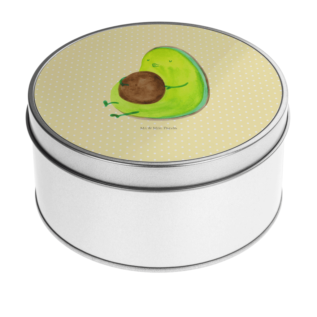 Blechdose rund Avocado pfeift Metalldose, Keksdose, Dose, Vorratsdose, Geschenkbox, Avocado, Veggie, Vegan, Gesund, Diät, Abnehmen, Ernährung, dick sein, Pummelfee