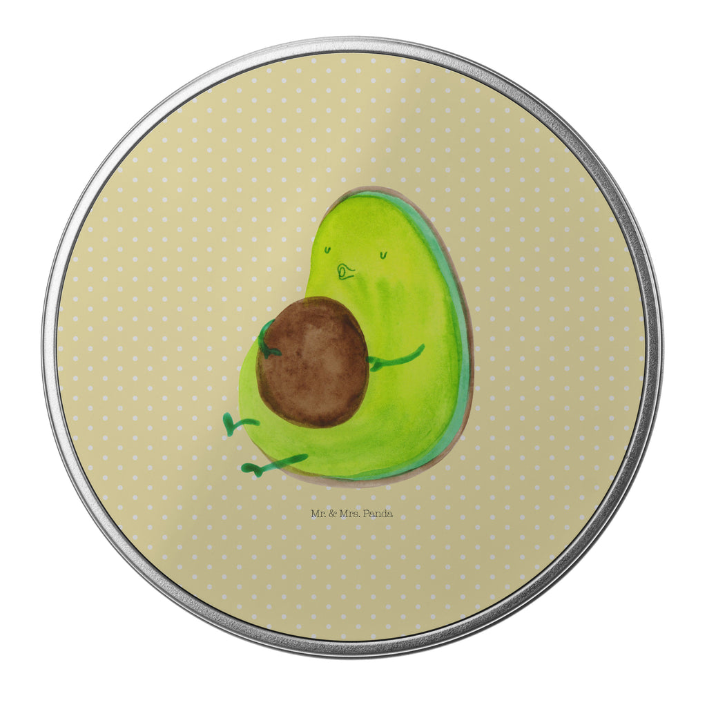 Blechdose rund Avocado pfeift Metalldose, Keksdose, Dose, Vorratsdose, Geschenkbox, Avocado, Veggie, Vegan, Gesund, Diät, Abnehmen, Ernährung, dick sein, Pummelfee