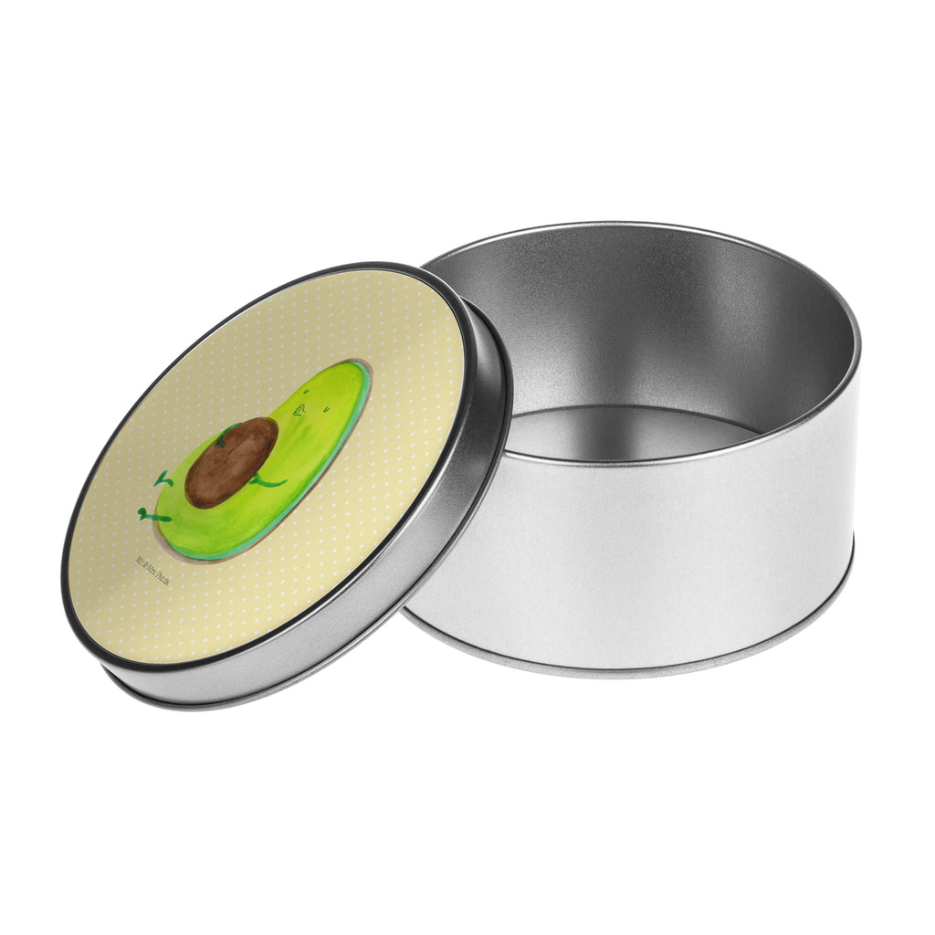 Blechdose rund Avocado pfeift Metalldose, Keksdose, Dose, Vorratsdose, Geschenkbox, Avocado, Veggie, Vegan, Gesund, Diät, Abnehmen, Ernährung, dick sein, Pummelfee