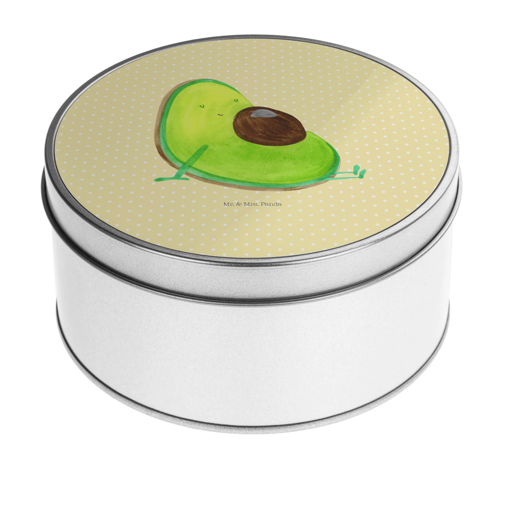 Blechdose rund Avocado schwanger Metalldose, Keksdose, Dose, Vorratsdose, Geschenkbox, Avocado, Veggie, Vegan, Gesund, schwanger, Schwangerschaft, Babyparty, Babyshower