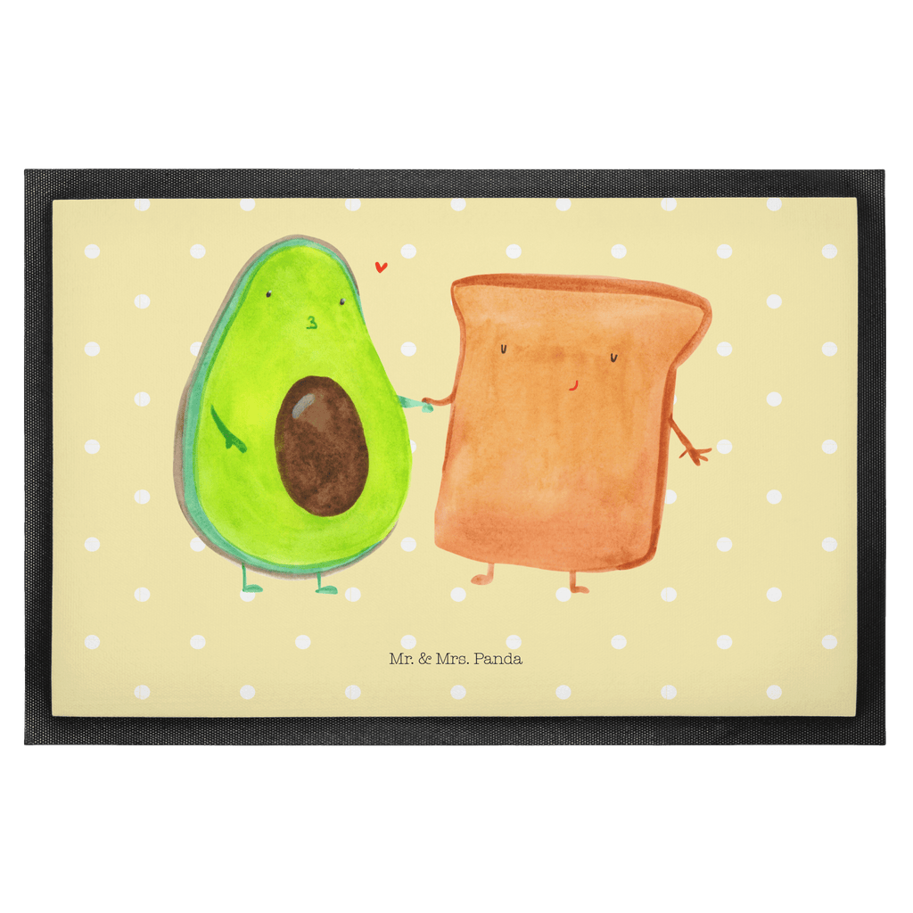 Fußmatte Avocado + Toast Avocado, Toast, Toastbrot, Liebespaar, Pärchen, Freund, Freundin, Verlobt, Verlobungsparty, Hochzeit, Hochzeitsgeschenk, Jahrestag, Jahrestagsgeschenk, Türvorleger, Schmutzmatte, Fußabtreter, Matte, Schmutzfänger, Fußabstreifer, Schmutzfangmatte, Türmatte, Motivfußmatte,  Haustürmatte, Vorleger  Avocado, Veggie, Vegan, Gesund