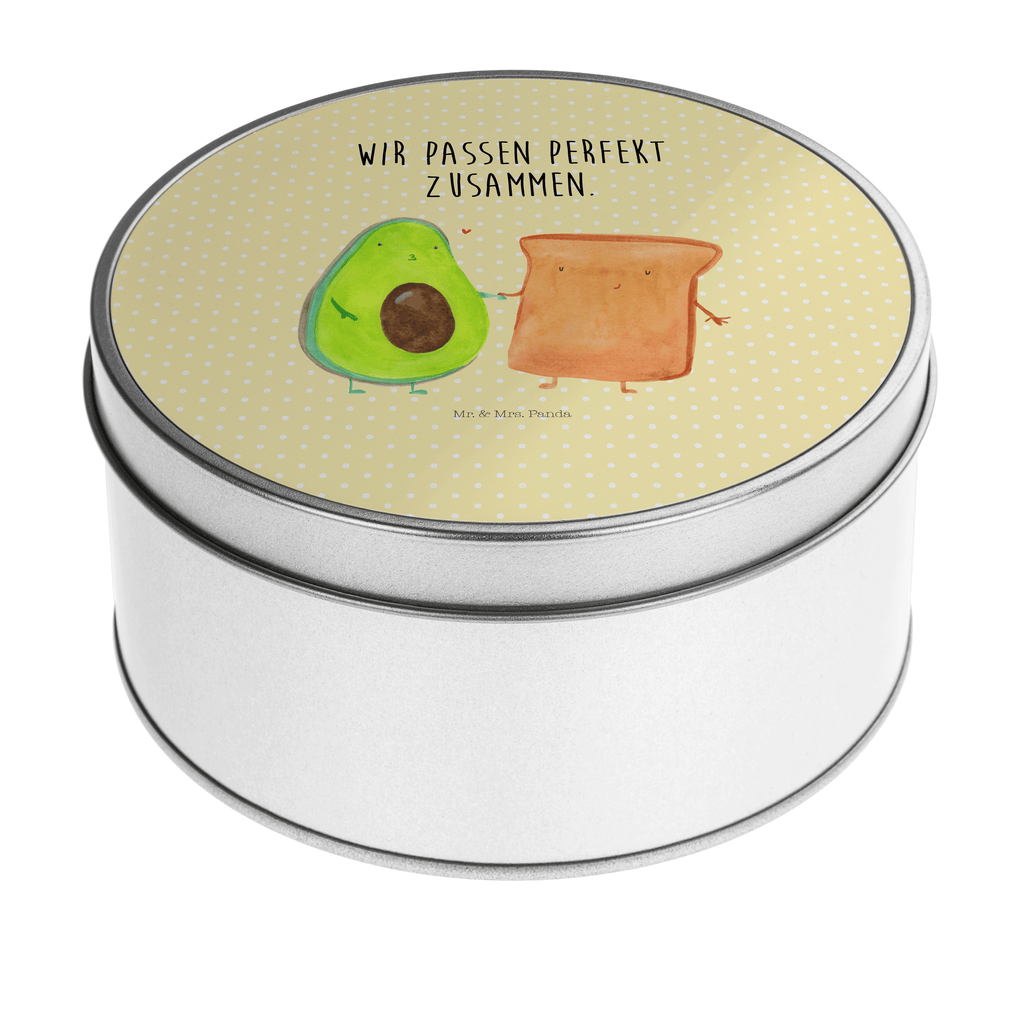 Blechdose rund Avocado + Toast Metalldose, Keksdose, Dose, Vorratsdose, Geschenkbox, Avocado, Veggie, Vegan, Gesund, Toast, Toastbrot, Liebespaar, Pärchen, Freund, Freundin, Verlobt, Verlobungsparty, Hochzeit, Hochzeitsgeschenk, Jahrestag, Jahrestagsgeschenk