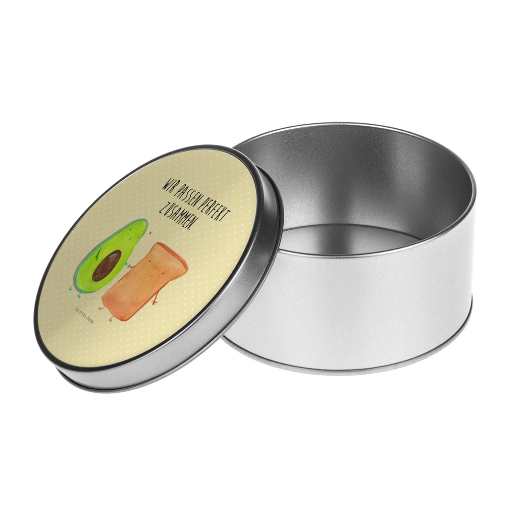 Blechdose rund Avocado + Toast Metalldose, Keksdose, Dose, Vorratsdose, Geschenkbox, Avocado, Veggie, Vegan, Gesund, Toast, Toastbrot, Liebespaar, Pärchen, Freund, Freundin, Verlobt, Verlobungsparty, Hochzeit, Hochzeitsgeschenk, Jahrestag, Jahrestagsgeschenk