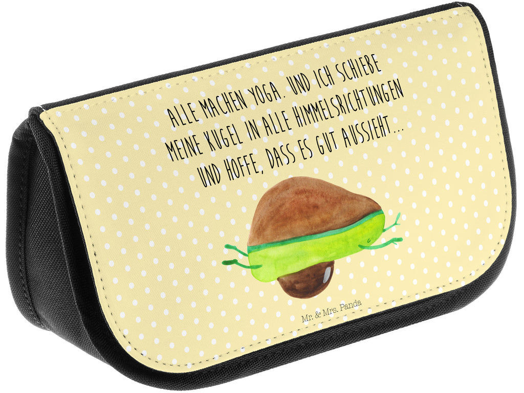 Kosmetiktasche Avocado Yoga Kosmetikbeutel, Kulturtasche, Kulturbeutel, Schminktasche, Make-Up Tasche, Avocado, Veggie, Vegan, Gesund, Avocado Yoga Vegan