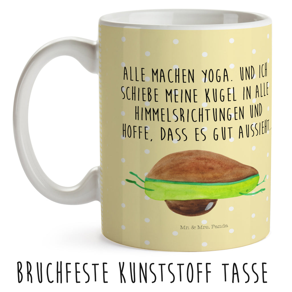 Kindertasse Avocado Yoga Kunststoff Tasse, Kindergarten, Tasse, Trinkbecher, Camping Becher, Kaffeetasse, Kunststoffbecher, Kindergartenbecher, Outdoorgeschirr, Kunststoffgeschirr, Reisebecher, Reisetasse, Kinderbecher, Avocado, Veggie, Vegan, Gesund, Avocado Yoga Vegan