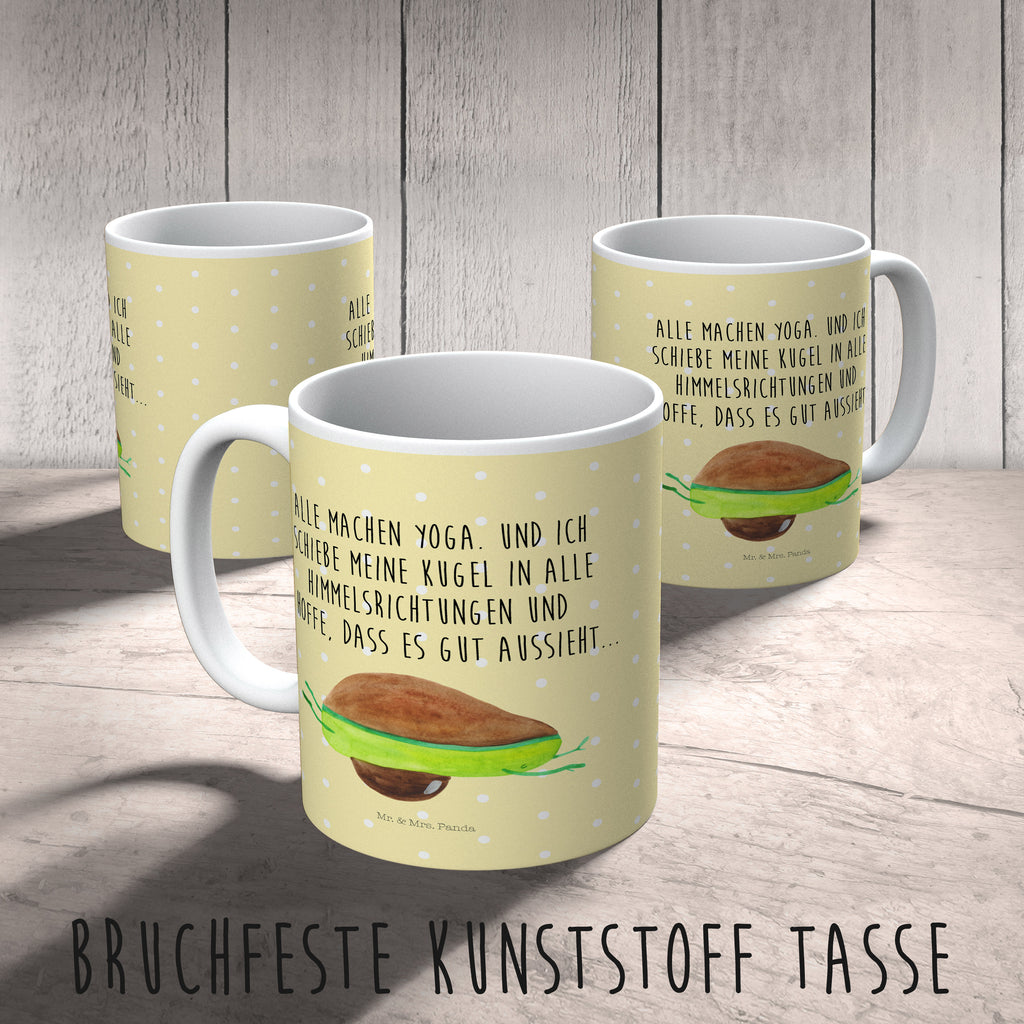 Kindertasse Avocado Yoga Kunststoff Tasse, Kindergarten, Tasse, Trinkbecher, Camping Becher, Kaffeetasse, Kunststoffbecher, Kindergartenbecher, Outdoorgeschirr, Kunststoffgeschirr, Reisebecher, Reisetasse, Kinderbecher, Avocado, Veggie, Vegan, Gesund, Avocado Yoga Vegan