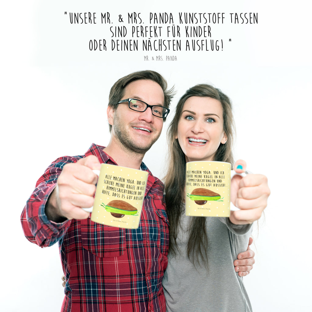 Kindertasse Avocado Yoga Kunststoff Tasse, Kindergarten, Tasse, Trinkbecher, Camping Becher, Kaffeetasse, Kunststoffbecher, Kindergartenbecher, Outdoorgeschirr, Kunststoffgeschirr, Reisebecher, Reisetasse, Kinderbecher, Avocado, Veggie, Vegan, Gesund, Avocado Yoga Vegan