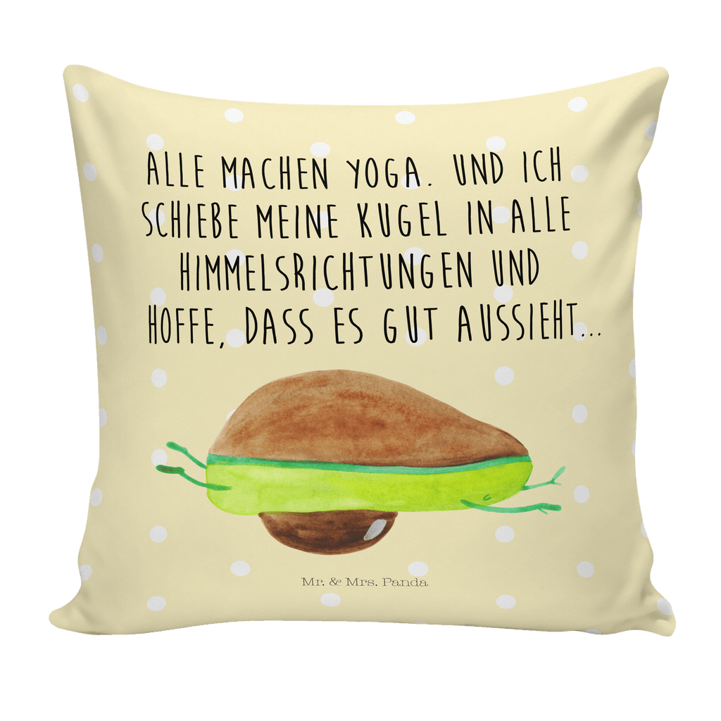 40x40 Kissen Avocado Yoga Kissenhülle, Kopfkissen, Sofakissen, Dekokissen, Motivkissen, Avocado, Veggie, Vegan, Gesund, Avocado Yoga Vegan