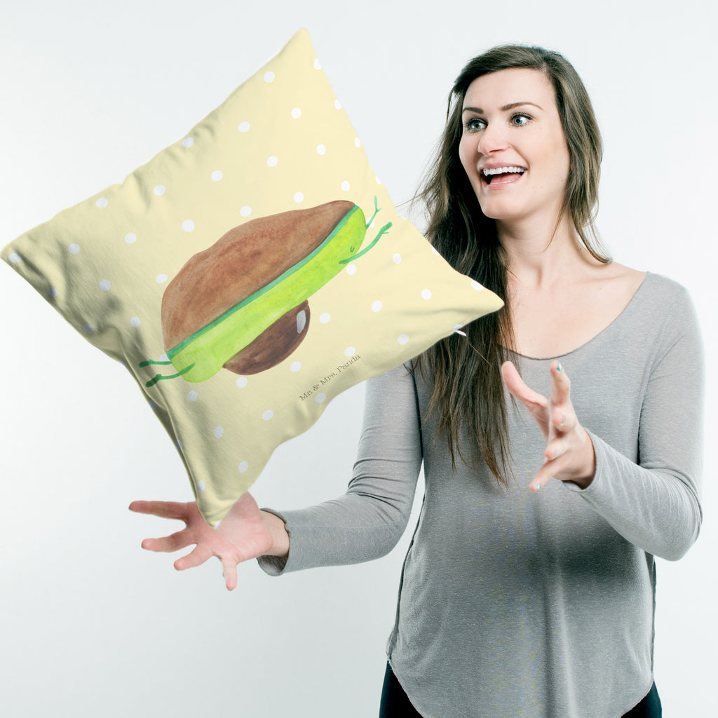 40x40 Kissen Avocado Yoga Kissenhülle, Kopfkissen, Sofakissen, Dekokissen, Motivkissen, Avocado, Veggie, Vegan, Gesund, Avocado Yoga Vegan