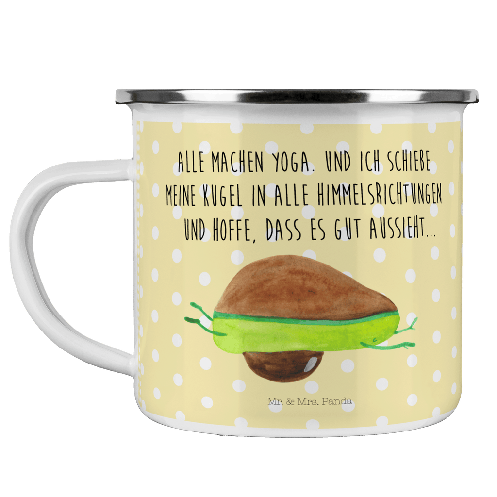 Camping Emaille Tasse Avocado Yoga Campingtasse, Trinkbecher, Metalltasse, Outdoor Tasse, Emaille Trinkbecher, Blechtasse Outdoor, Emaille Campingbecher, Edelstahl Trinkbecher, Metalltasse für Camping, Kaffee Blechtasse, Camping Tasse Metall, Avocado, Veggie, Vegan, Gesund, Avocado Yoga Vegan