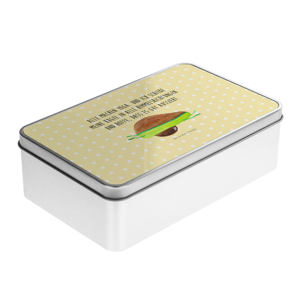Metalldose rechteckig Avocado Yoga Blechdose, Metalldose, Blechbox, Container, Keksdose, Vorratsdose, Vorratsbox, Döschen, Versperbox, Vesperdose, Aufbewahrungsdose, Aufbewahrungsbox, Aluminiumdose, Dose, Avocado, Veggie, Vegan, Gesund, Avocado Yoga Vegan