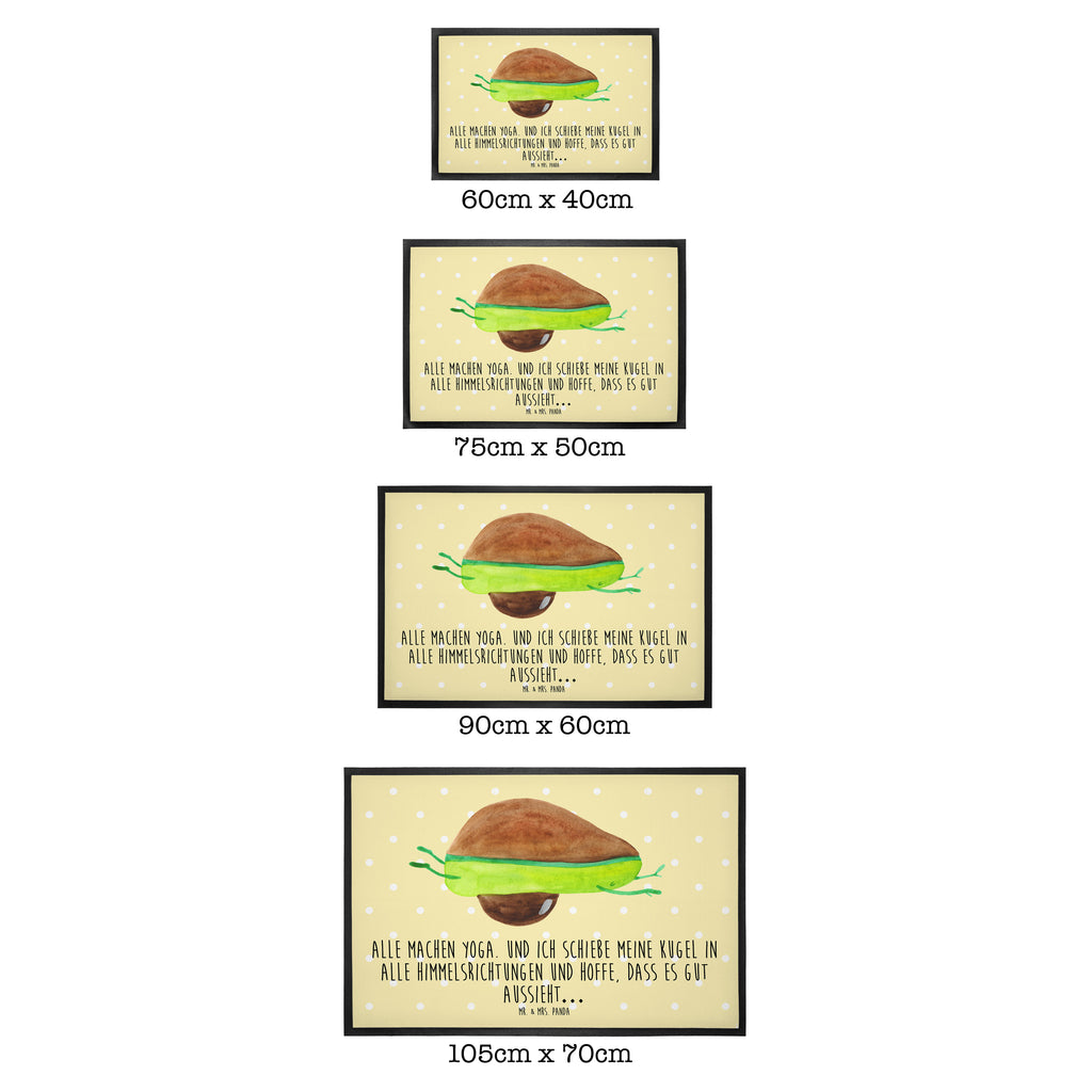 Fußmatte Avocado Yoga Avocado Yoga Vegan Türvorleger, Schmutzmatte, Fußabtreter, Matte, Schmutzfänger, Fußabstreifer, Schmutzfangmatte, Türmatte, Motivfußmatte,  Haustürmatte, Vorleger  Avocado, Veggie, Vegan, Gesund