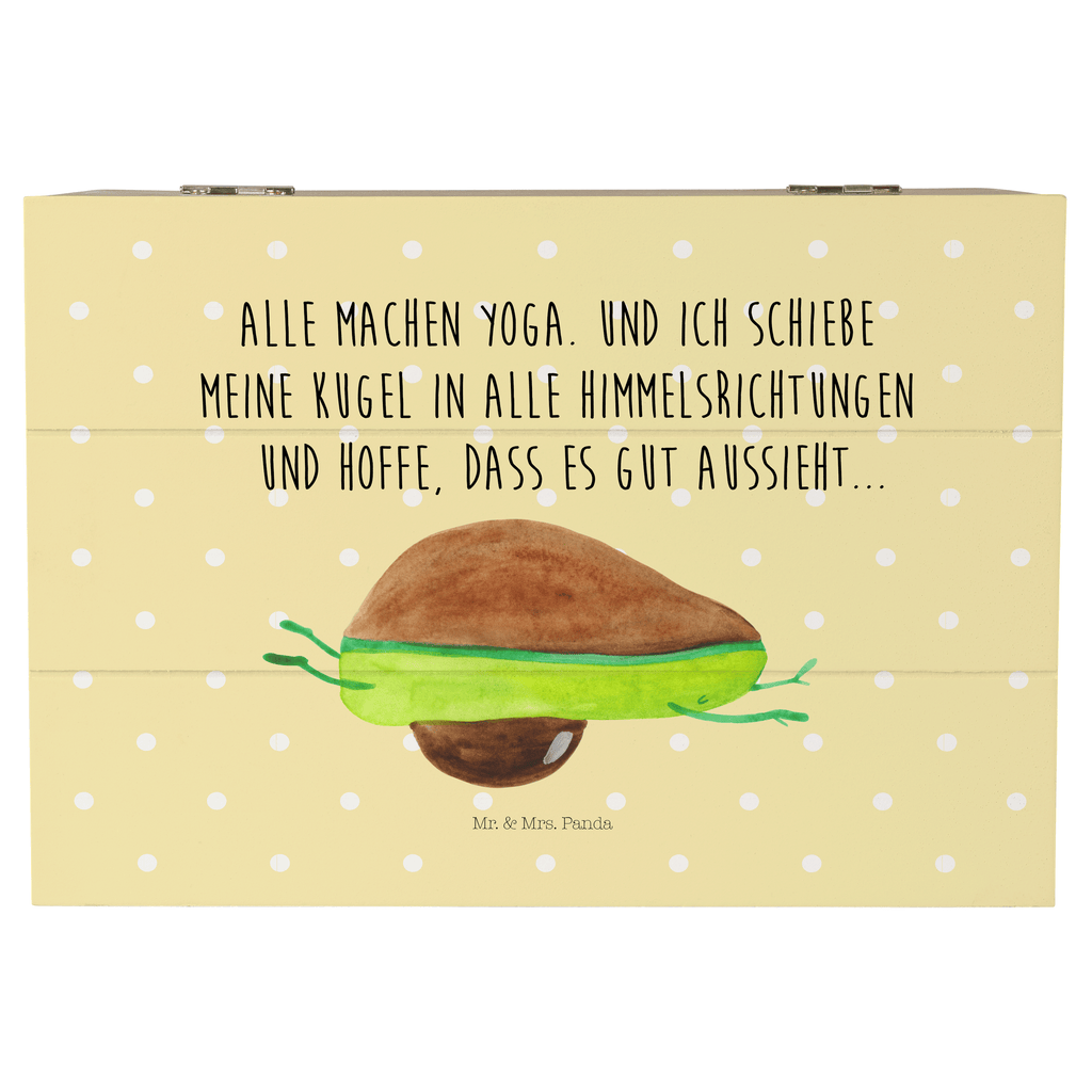 Holzkiste Avocado Yoga Holzkiste, Kiste, Schatzkiste, Truhe, Schatulle, XXL, Erinnerungsbox, Erinnerungskiste, Dekokiste, Aufbewahrungsbox, Avocado, Veggie, Vegan, Gesund, Avocado Yoga Vegan